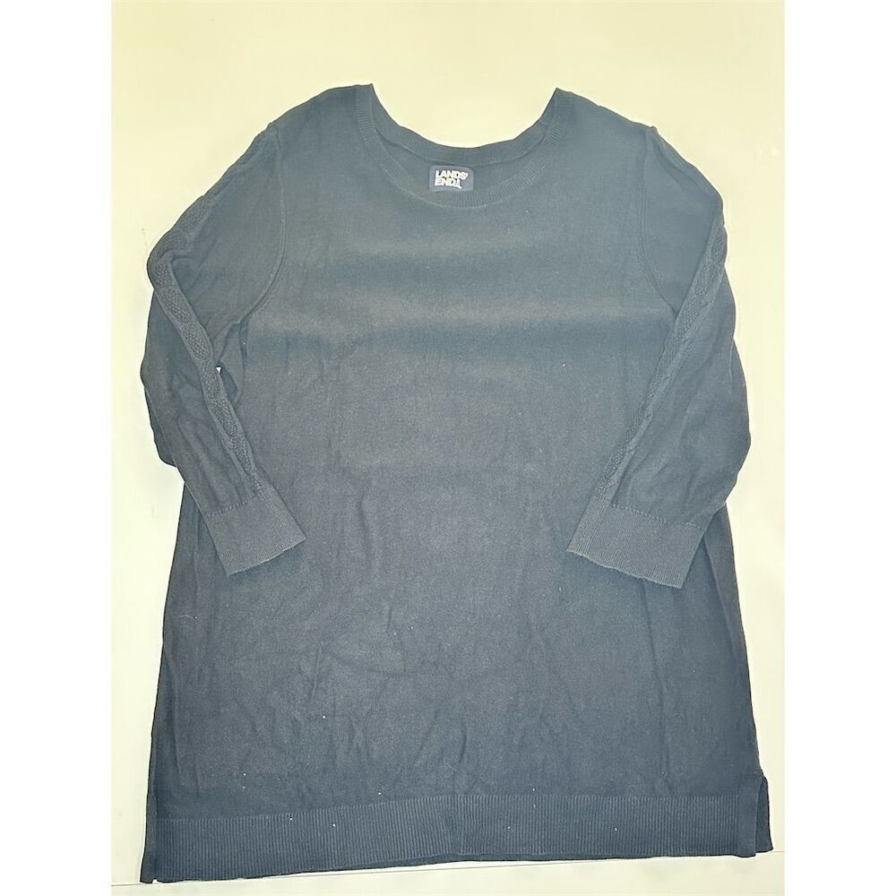 Land’s End Women's Black Sweater Size L